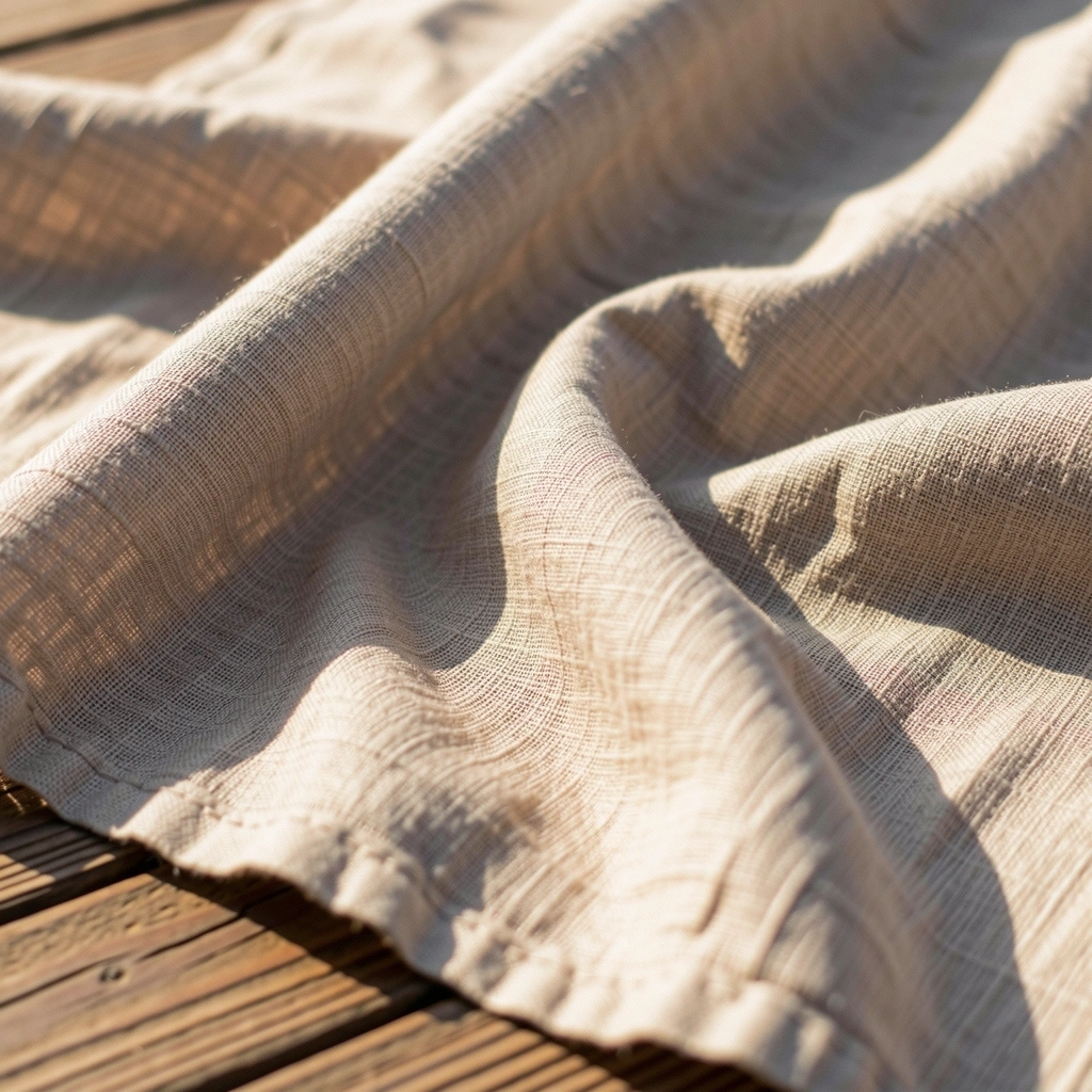 Texture de lin naturel évoquant le repos
